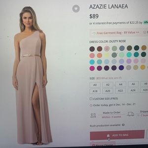 Azazie Bridesmaid Dress - Dusty Rose